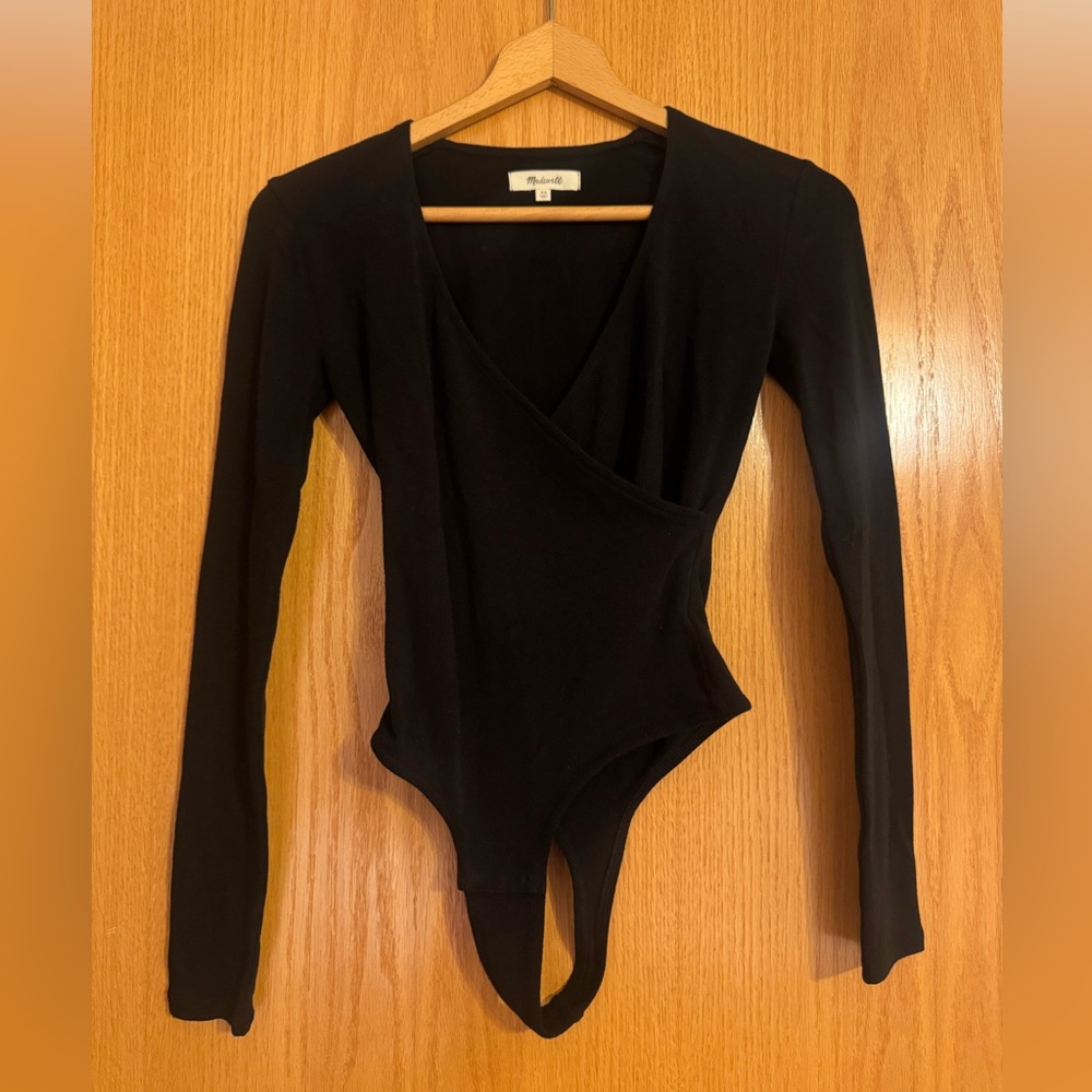 Madewell Black Long Sleeve Bodysuit